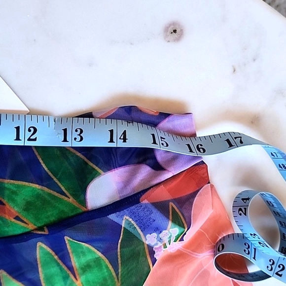 NWT Cover- up sheer multi floral tropical size xl - Picture 14 of 17